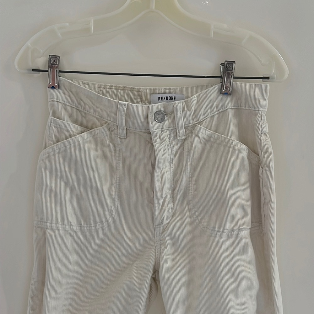Re/Done Off-White Corduroy Trousers